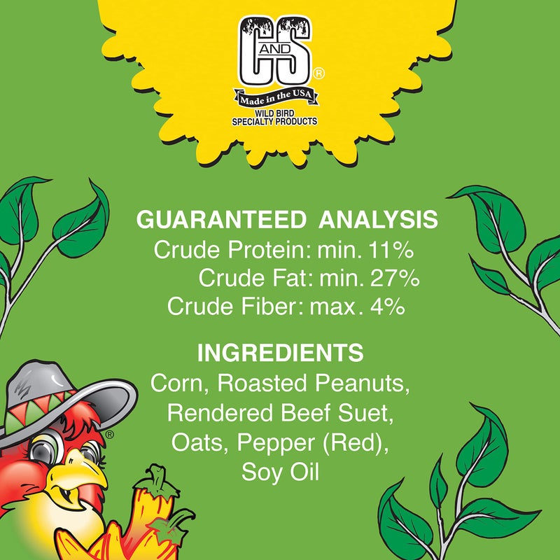 CS C&S Hot Pepper Delight No Melt Suet Dough 11.75 Ounces, 12 Pack - Image 3